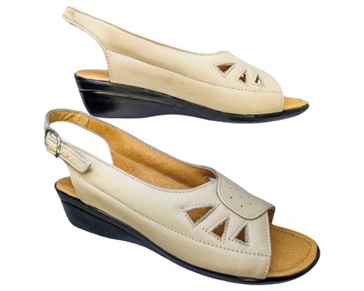 Foto 4 | Foto 4 | Sandalias Enco Footwear de Piel Soft Comfort Beiges para Mujer