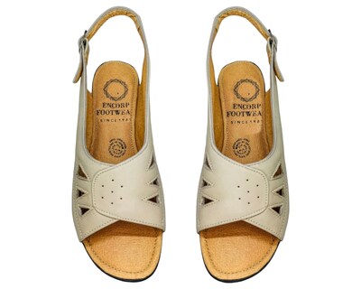 Foto 7 | Foto 7 | Sandalias Enco Footwear de Piel Soft Comfort Beiges para Mujer