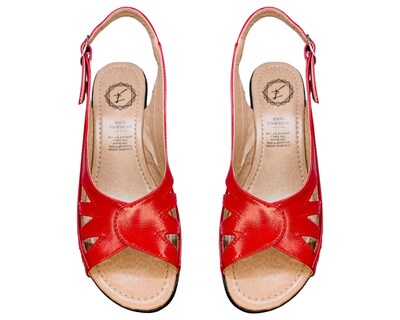 Foto 8 | Foto 8 | Sandalias Enco Footwear Rojas de Piel para Mujer