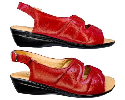 Foto 6 | Foto 6 | Sandalias Enco Footwear de Piel Soft Comfort Rojas para Mujer