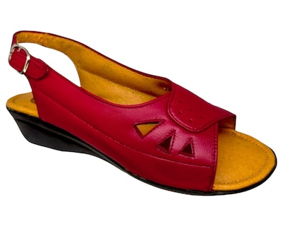 Foto 1 | Foto 1 | Sandalias para Mujer Enco Footwear de Piel Soft Comfort Rojas