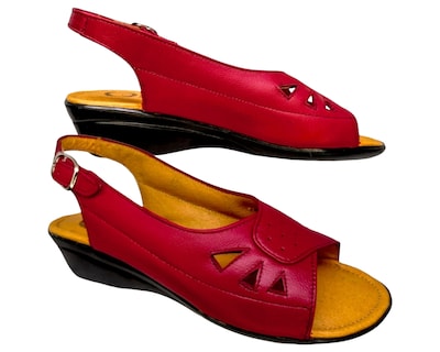 Foto 4 | Foto 4 | Sandalias para Mujer Enco Footwear de Piel Soft Comfort Rojas
