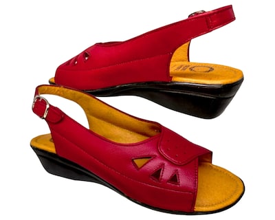 Foto 6 | Foto 6 | Sandalias para Mujer Enco Footwear de Piel Soft Comfort Rojas