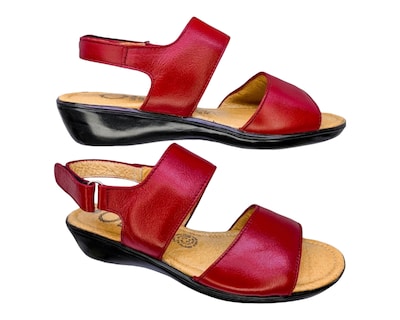Foto 3 | Foto 3 | Sandalias para Mujer Enco Footwear de Piel Soft Comfort Rojas