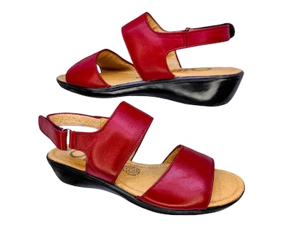 Foto 5 | Foto 5 | Sandalias para Mujer Enco Footwear de Piel Soft Comfort Rojas