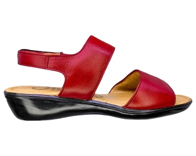 Foto 7 | Foto 7 | Sandalias para Mujer Enco Footwear de Piel Soft Comfort Rojas