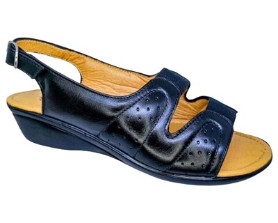 Foto 1 | Foto 1 | Sandalias Enco Footwear de Piel Soft Comfort Negras para Mujer