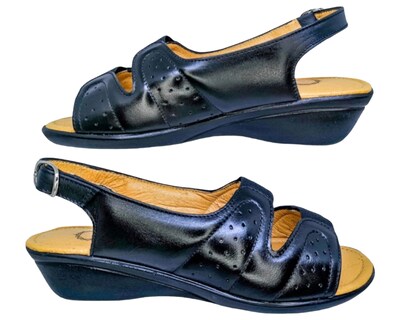 Foto 3 | Foto 3 | Sandalias Enco Footwear de Piel Soft Comfort Negras para Mujer