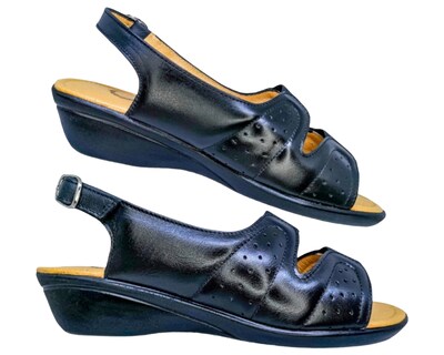Foto 5 | Foto 5 | Sandalias Enco Footwear de Piel Soft Comfort Negras para Mujer