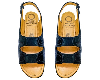 Foto 7 | Foto 7 | Sandalias Enco Footwear de Piel Soft Comfort Negras para Mujer