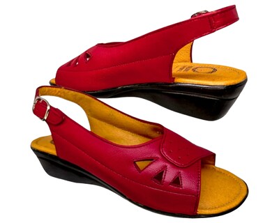 Foto 6 | Foto 6 | Sandalias para Mujer Enco Footwear de Piel Soft Comfort Rojas