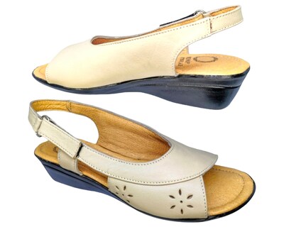 Foto 2 | Foto 2 | Sandalias Enco Footwear de Piel Borrego Soft Comfort Beiges para Mujer