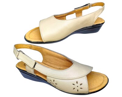 Foto 5 | Foto 5 | Sandalias Enco Footwear de Piel Borrego Soft Comfort Beiges para Mujer