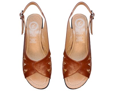 Foto 8 | Foto 8 | Sandalias Enco Footwear de Piel Cafés para Mujer