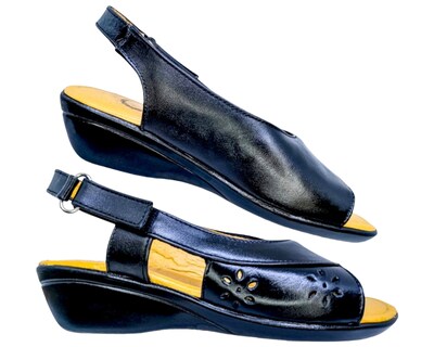 Foto 5 | Foto 5 | Sandalias Enco Footwear de Piel Soft Comfort Negras para Mujer