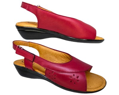Foto 4 | Foto 4 | Sandalias para Mujer Enco Footwear de Piel Soft Comfort Rojas