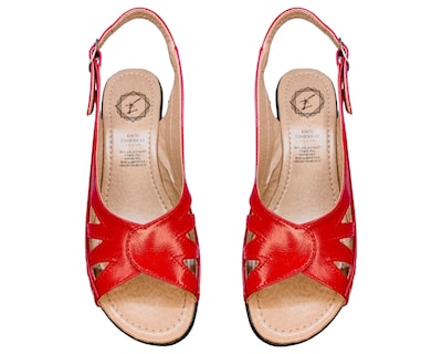 Foto 8 | Foto 8 | Sandalias Enco Footwear Rojas de Piel para Mujer