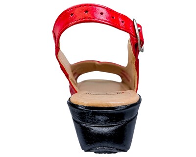 Foto 7 | Foto 7 | Sandalias Enco Footwear Rojas de Piel para Mujer