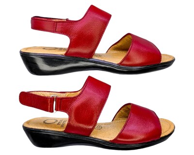 Foto 2 | Foto 2 | Sandalias para Mujer Enco Footwear de Piel Soft Comfort Rojas