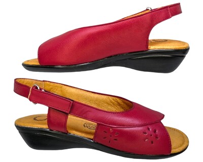 Foto 6 | Foto 6 | Sandalias para Mujer Enco Footwear de Piel Soft Comfort Rojas