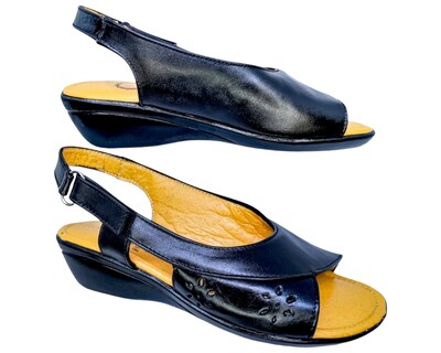 Foto 4 | Foto 4 | Sandalias Enco Footwear de Piel Soft Comfort Negras para Mujer