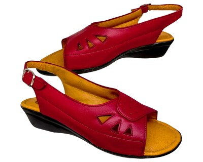 Foto 2 | Foto 2 | Sandalias para Mujer Enco Footwear de Piel Soft Comfort Rojas
