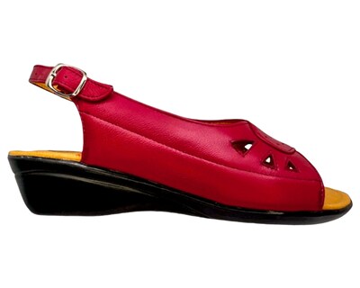 Foto 7 | Foto 7 | Sandalias para Mujer Enco Footwear de Piel Soft Comfort Rojas