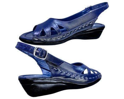 Foto 5 | Foto 5 | Sandalias Enco Footwear de Piel Azules para Mujer