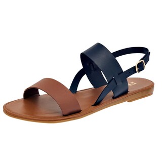 Foto 1 | Foto 1 | Sandalia Felisa Villalobos color Camel con Marino Código 102253-1 para Mujer