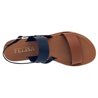 Foto 2 | Foto 2 | Sandalia Felisa Villalobos color Camel con Marino Código 102253-1 para Mujer