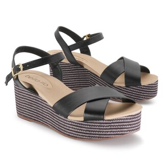 Foto 5 | Foto 5 | Sandalias de Plataforma Beira Rio Radha Raion Negras para Mujer