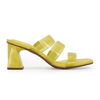 Foto 1 | Foto 1 | Sandalia Beira Rio Adeline Vinil Amarillo con Tacón Medio para Mujer