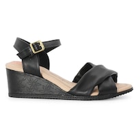 Sandalia Tacón Medio Para Mujer Modare Malic Calendula Negro