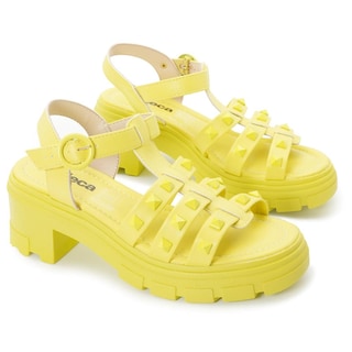 Foto 5 | Foto 5 | Sandalia Plataforma Moleca Phoebe Estoperoles Amarillo Para Mujer