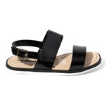 Sandalia Flat Moleca Dantza Fran Negros para Mujer
