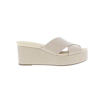 Sandalia Plataforma Plana Beira Rio Radha Cruza Beige para Mujer