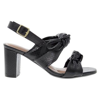 Foto 1 | Foto 1 | Sandalia Tacón Alto Beira Rio Rosita Snake Negro para Mujer