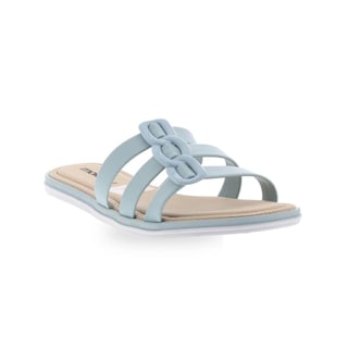 Foto 5 | Foto 5 | Sandalia Flat Moleca Dacil Tri Turquesa para Mujer