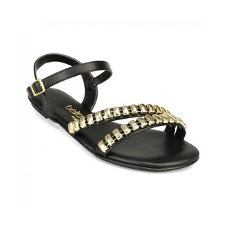 Foto 2 | Foto 2 | Sandalia Flat Para Mujer Beira Rio Rossella Tren Negro