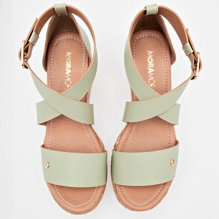 Foto 3 | Foto 3 | Sandalias para Mujer Moramora Verdes de Plataforma