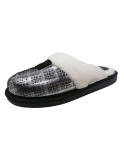Foto 1 | Foto 1 | Pantuflas Salto de Cama Marca Stahl Modelo 3959 color Negro de Gamuza Estampada