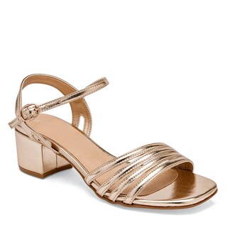 Foto 1 | Foto 1 | Sandalias de Tacón First Avenue Doradas para Mujer