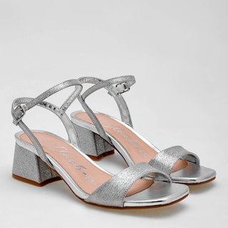Foto 2 | Foto 2 | Sandalias de Tacón Clasben Plateadas para Mujer
