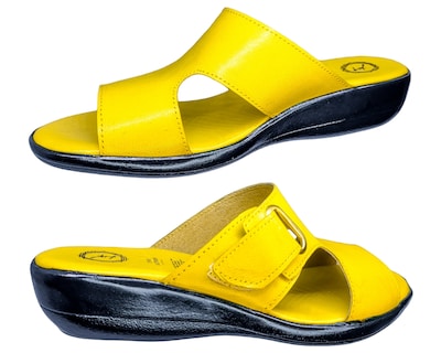 Foto 6 | Foto 6 | Sandalia En Piel Cabra Color Amarillo Casual Confort Cómodo 400md Para Mujer