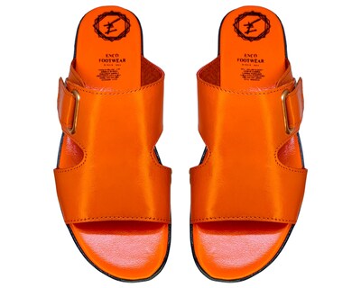 Foto 8 | Foto 8 | Sandalias Enco Footwear en Piel de Cabra Naranja para Mujer