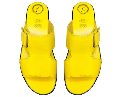 Foto 8 | Foto 8 | Sandalia En Piel Cabra Color Amarillo Casual Confort Cómodo 400md Para Mujer