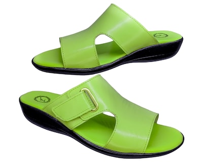 Foto 4 | Foto 4 | Sandalia En Piel Cabra Color Verde Manzana Casual Confort Cómodo 400md para Mujer