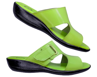 Foto 5 | Foto 5 | Sandalia En Piel Cabra Color Verde Manzana Casual Confort Cómodo 400md para Mujer