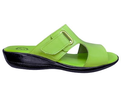 Foto 6 | Foto 6 | Sandalia En Piel Cabra Color Verde Manzana Casual Confort Cómodo 400md para Mujer