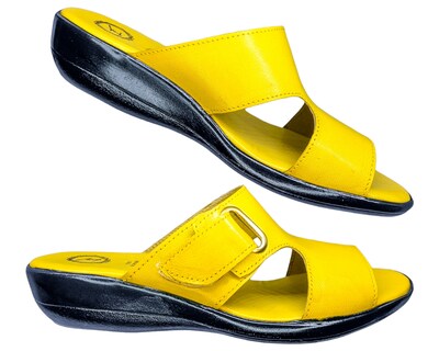 Foto 5 | Foto 5 | Sandalia En Piel Cabra Color Amarillo Casual Confort Cómodo 400md Para Mujer